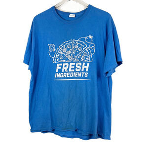 Vintage Mr. Gatti's‎ Pizza Blue & White T-Shirt Men's Size XL